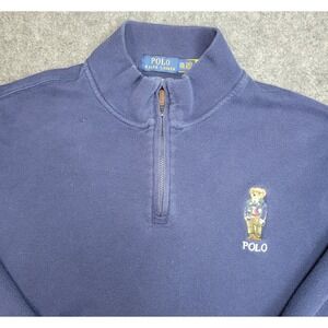 Ralph Lauren Navy Zip Up Sweater